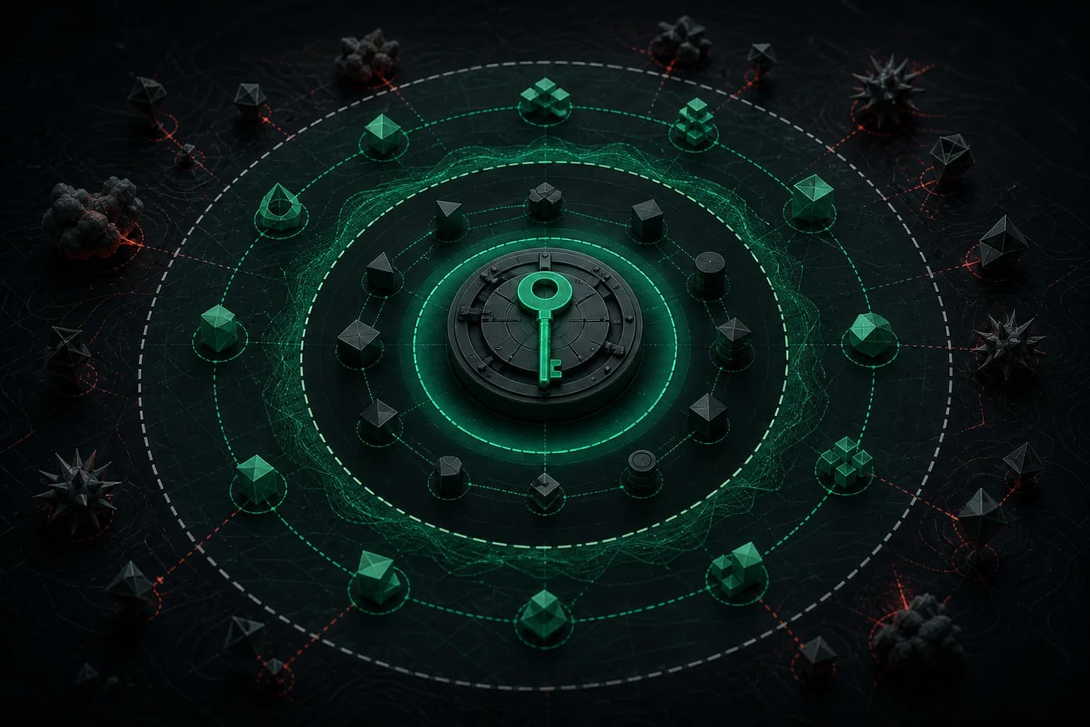 Concentric trust boundaries around financial cryptographic assets