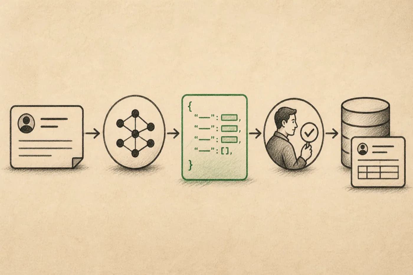 LLM classify step producing structured JSON before a human or deterministic commit